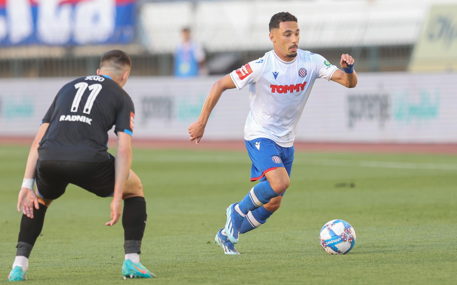 05.05.2024., stadion Poljud, Split - SuperSport HNL, 33. kolo, HNK Hajduk - NK Varazdin. Yassine Benrahou Photo: Ivana Ivanovic/PIXSELL