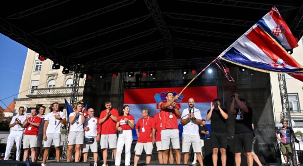 07.08.2024., Zagreb - Docek hrvatskih olimpijaca na Trgu bana Josipa Jelacica.  Photo: Neva Zganec/PIXSELL