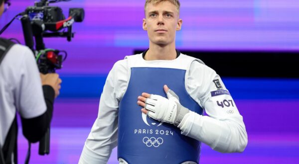 08.08.2024., Pariz, Francuska - XXXIII. Olimpijske igre Pariz 2024. Taekwondo, osmina finala, muskarci do 68kg, Marko Golubic, Hrvatska - Bernardo Pie, Dominikanska Republika. Photo: Igor Kralj/PIXSELL