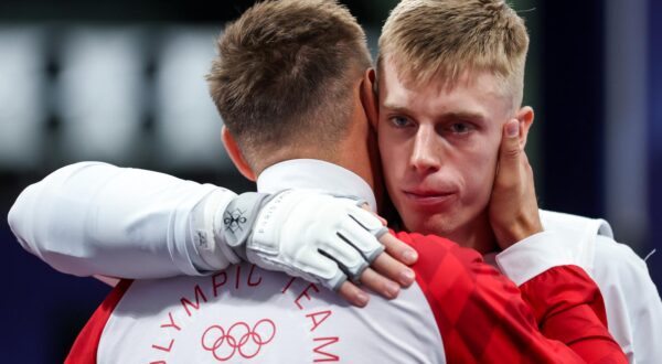 08.08.2024., Pariz, Francuska - XXXIII. Olimpijske igre Pariz 2024. Taekwondo, cetvrtfinale, muskarci do 68kg, Bradly Sinden, Velika Britanija - Marko Golubic, Hrvatska. Photo: Igor Kralj/PIXSELL