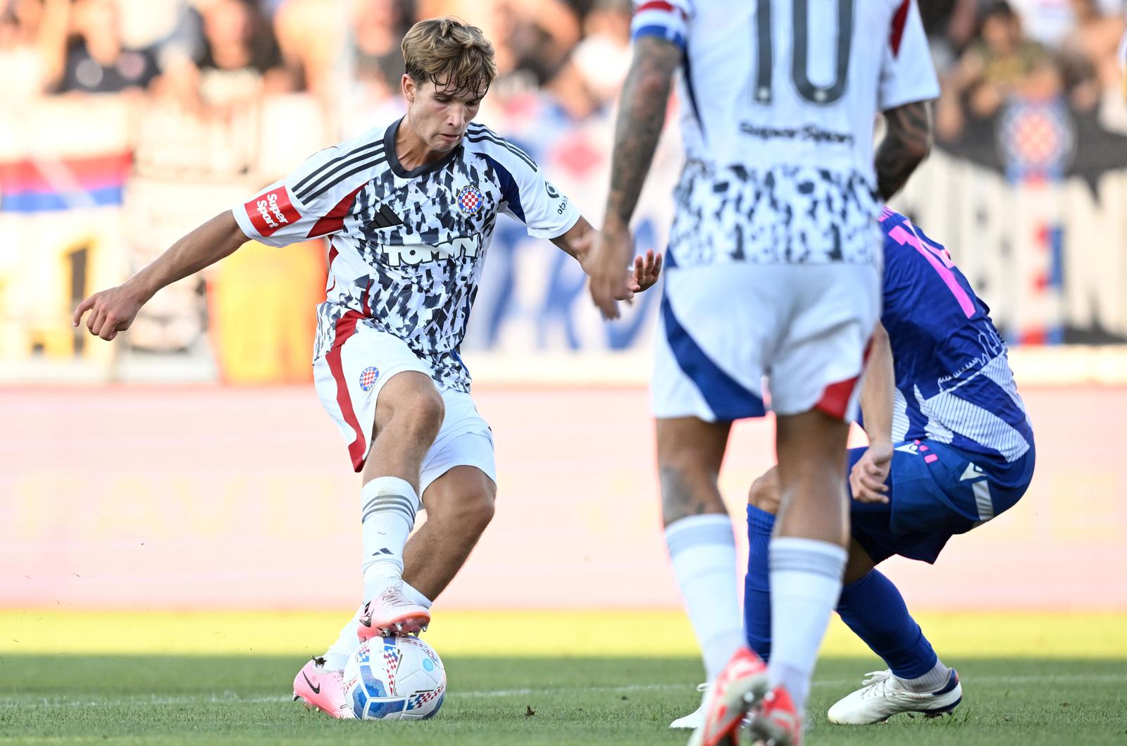 11.08.2024., stadion Zagreb, Zagreb - SuperSport HNL, 02. kolo, NK Lokomotiva - HNK Hajduk. Rokas Pukstas. Photo: Marko Lukunic/PIXSELL