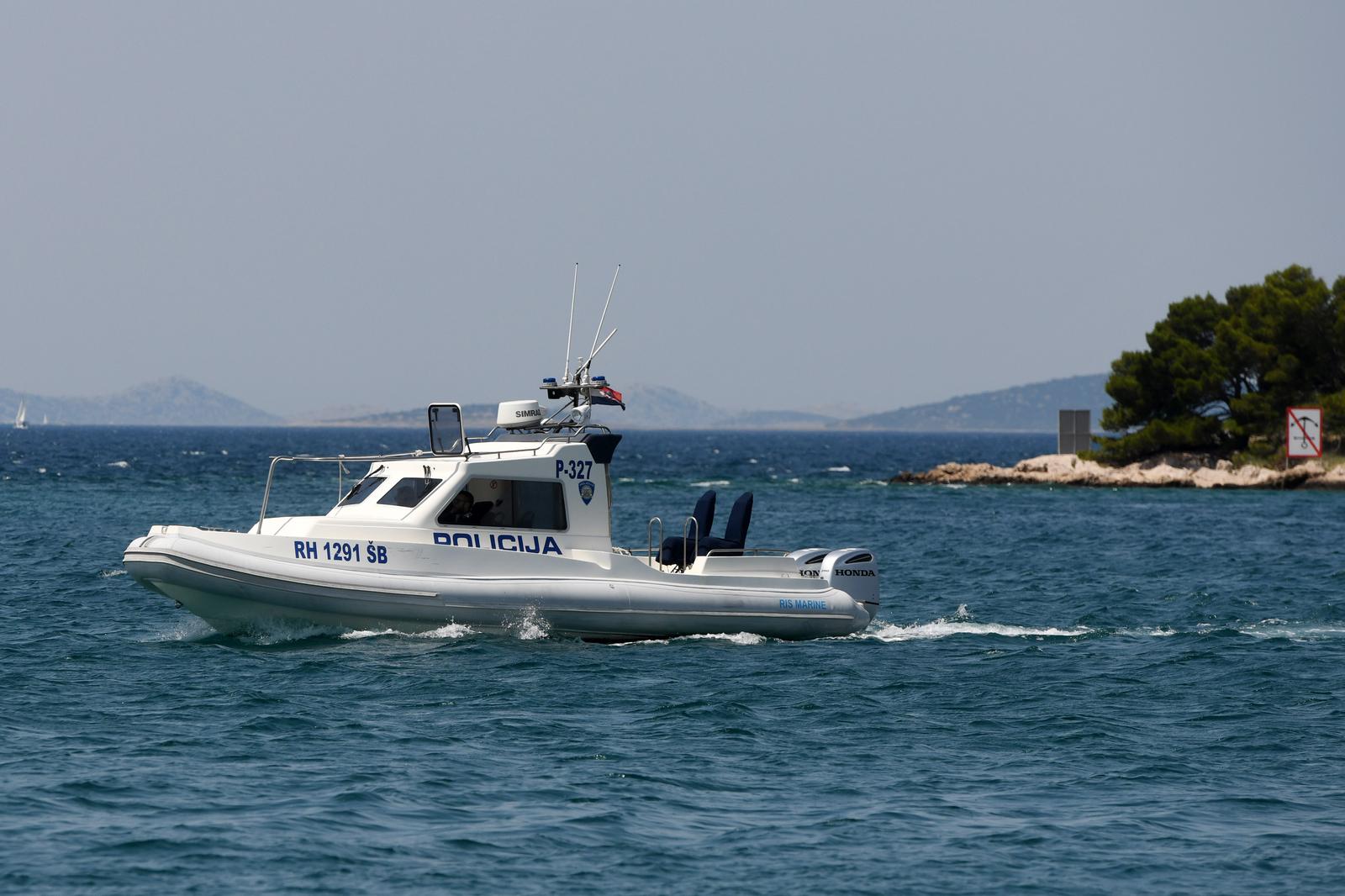 12.07.2023., Tribunj - Pomorska policija u ophodnji kod Tribunja.  Photo: Hrvoje Jelavic/PIXSELL