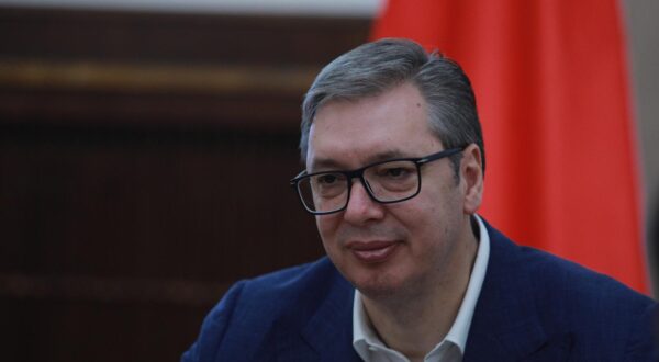 13, August, 2024, Belgrade - The President of the Republic of Serbia, Aleksandar Vucic, met with the State Counselor of the State Council of the People's Republic of China,  Shen Yiqin. Aleksandar Vucic. Photo: Milos Tesic/ATAImages

13, avgust, 2024, Beograd - PPredsednik Republike Srbije Aleksandar Vucic sastao se sa drzavnom savetnicom Drzavnog saveta Narodne Republike Kine Sen Jicin. Photo: Milos Tesic/ATAImages Photo: Milos Tesic/ATAImages/PIXSELL