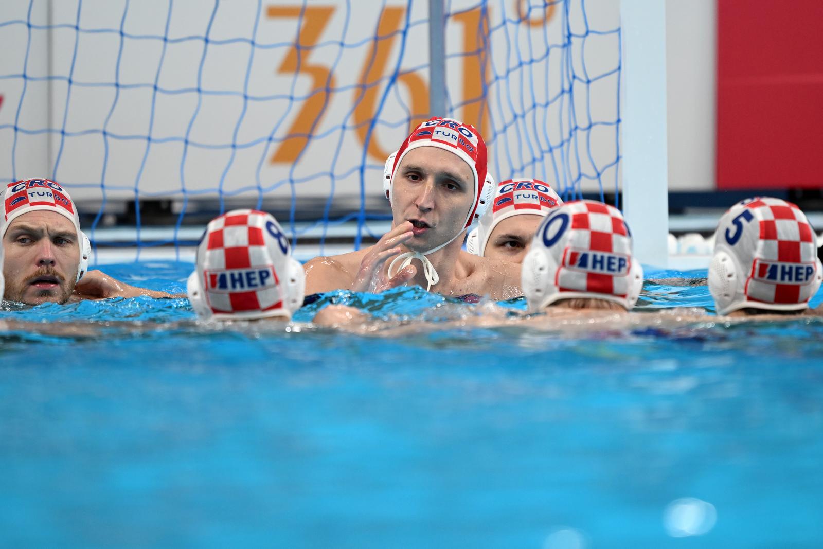 15.02.2024., Aspire Dome, Doha, Katar - Svjetsko prvenstvo u vaterpolu, polufinale, Hrvatska - Francuska.Marko Bijac. Photo: David Damnjanovic/PIXSELL