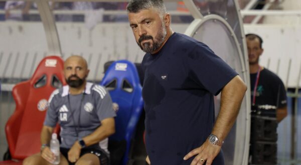 15.08.2024., stadion Poljud, Split - Uzvratna utakmica 3. pretkola kvalifikacija za UEFA Konferencijsku ligu, HNK Hajduk - MFK Ruzomberok. trener Hajduka Gennaro Gattuso Photo: Ivana Ivanovic/PIXSELL