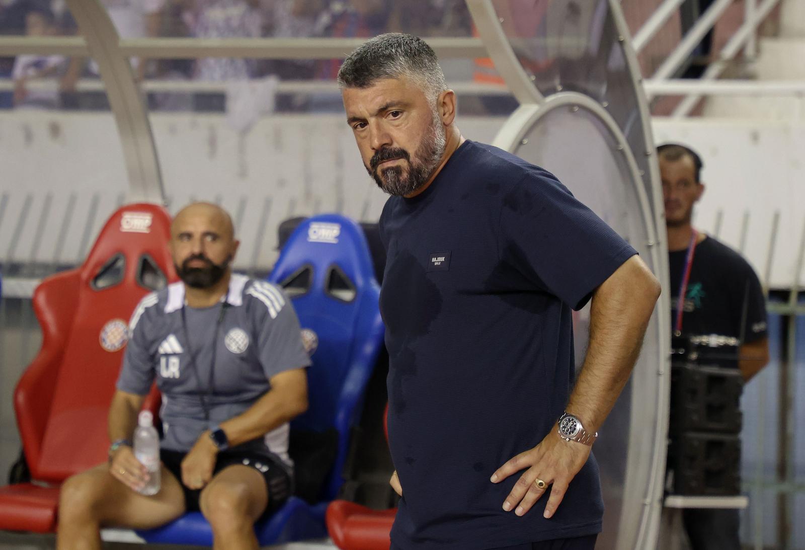 15.08.2024., stadion Poljud, Split - Uzvratna utakmica 3. pretkola kvalifikacija za UEFA Konferencijsku ligu, HNK Hajduk - MFK Ruzomberok. trener Hajduka Gennaro Gattuso Photo: Ivana Ivanovic/PIXSELL