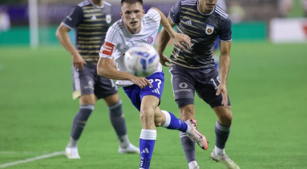 15.08.2024., stadion Poljud, Split - Uzvratna utakmica 3. pretkola kvalifikacija za UEFA Konferencijsku ligu, HNK Hajduk - MFK Ruzomberok. Emir Sahiti Photo: Ivana Ivanovic/PIXSELL