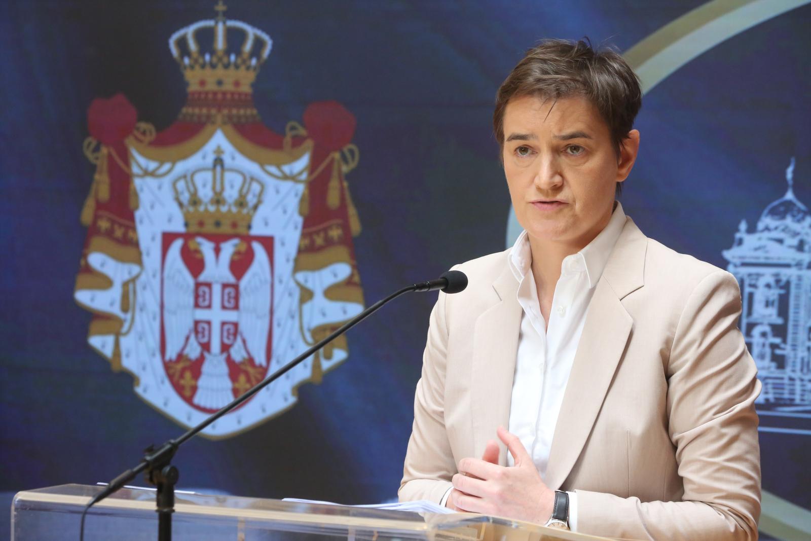 17.07.2024., Beograd - Konferencija za medije predsednice Narodne skupstine Republike Srbije Ane Brnabic odrzana je u Centralnom holu Narodne skupstine Republike Srbije. Photo: F.S./ATAImages/PIXSELL