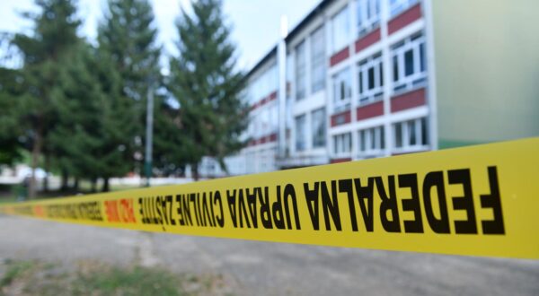 21.8.2024., Sanski Most, Bosna i Hercegovina - U jutarnjim satima doslo je do pucnjave u prostorijama GImnazije u Sanskom Mostu, troje mrtvih. Photo: Josip Mikacic/PIXSELL