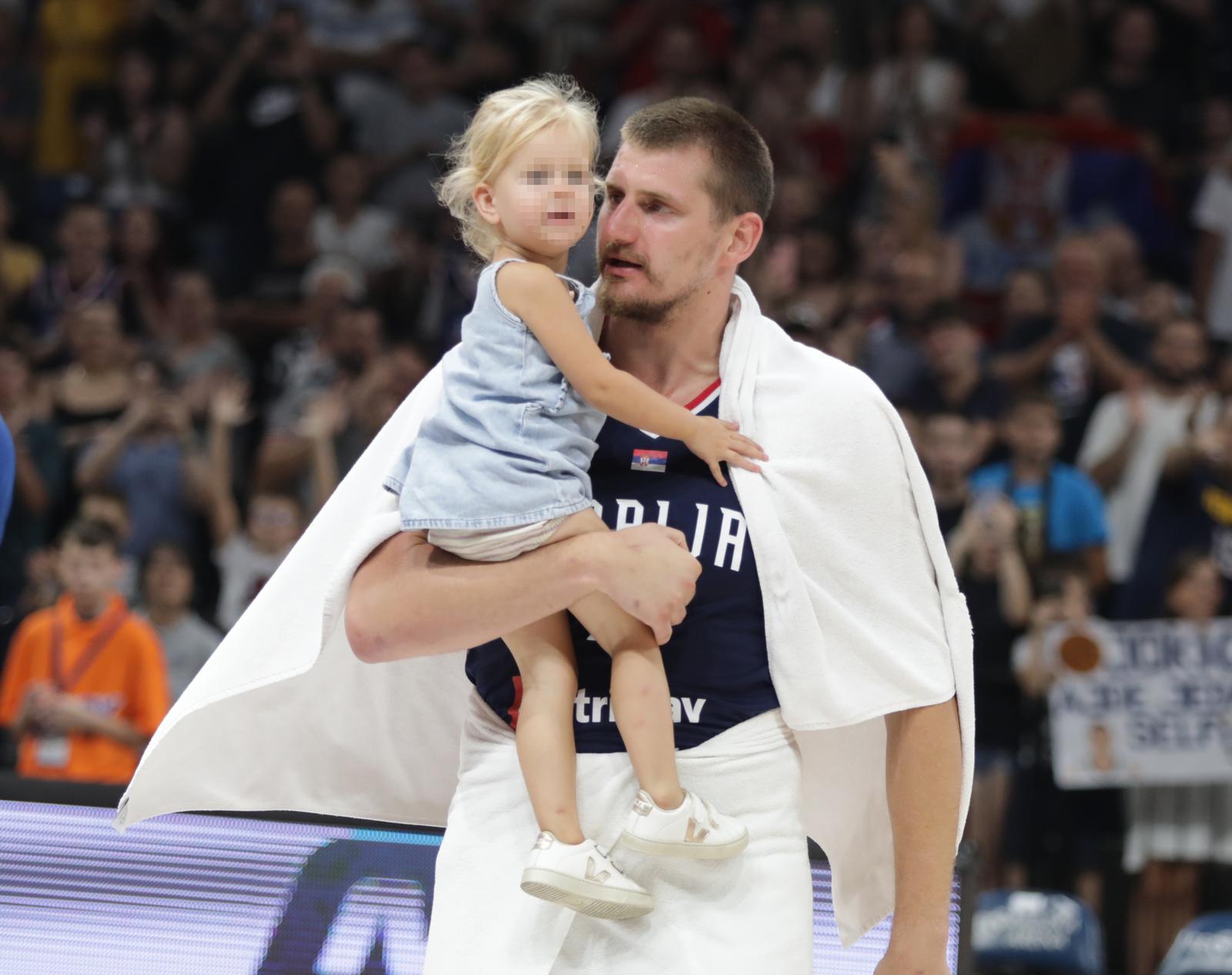 21, July, 2024, Belgrade - The control match of the men's basketball team of Serbia, before the trip to the Olympic Games, against the national team of Japan was played in the Belgrade Arena. Nikola Jokic, Ognjena Jokic. Photo: M.M./ATAImages

21, jul, 2024, Beograd - Kontrolna utakmica muske kosarkaske reprezentacije Srbije, pred put na Olimpijske igre, protiv reprezentacije Japana odigrana je u Beogradskoj Areni. Photo: M.M./ATAImages Photo: M.M./PIXSELL