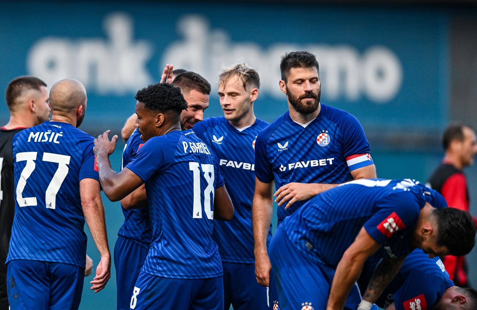 23.07.2024., Zagreb - Prijateljska nogometna utakmica, GNK Dinamo, FK Vardar. Marko Pjaca, Bruno Petkovic Photo: Josip Regovic/PIXSELL