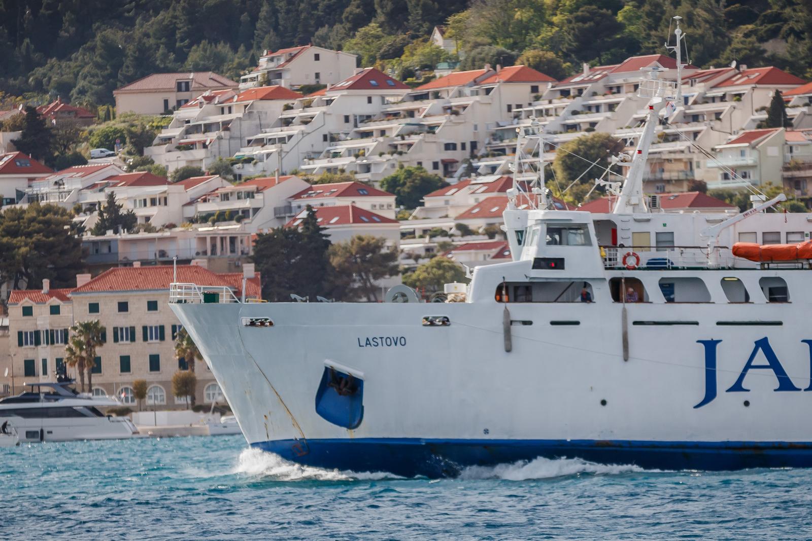 26.04.2024., Split - Trajekt Lastovo isplovio je u 17h prema Vela Luci i Lastovu. Marcelino Simic se espio ukrcat medju primi putnicima u trajekt. Photo: Zvonimir Barisin/PIXSELL