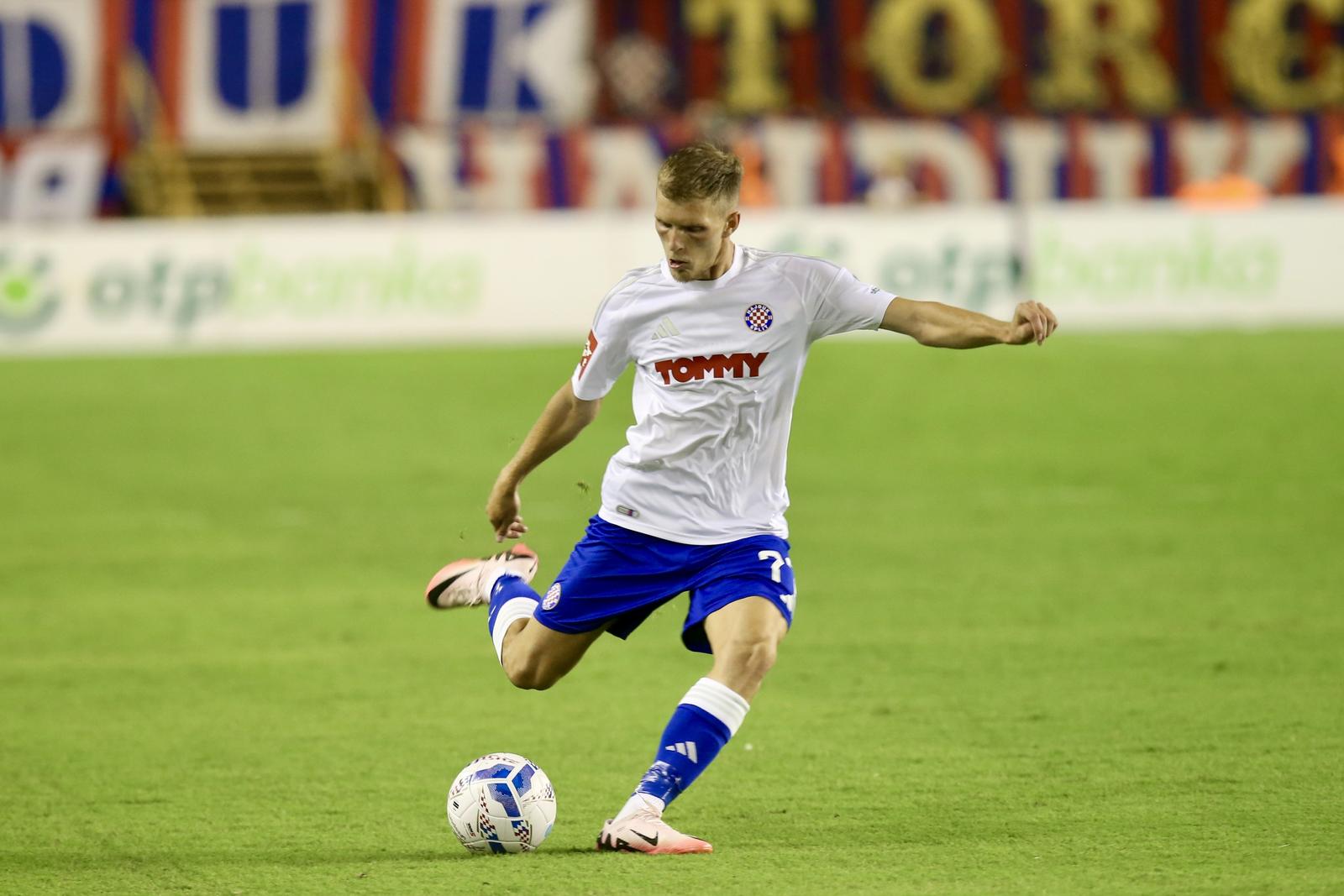 25.07.2024., Split - Prva utakmica drugog pretkola Konferencijske Lige: HNK Hajduk - HB Torshavn.Emir Sahiti PhF