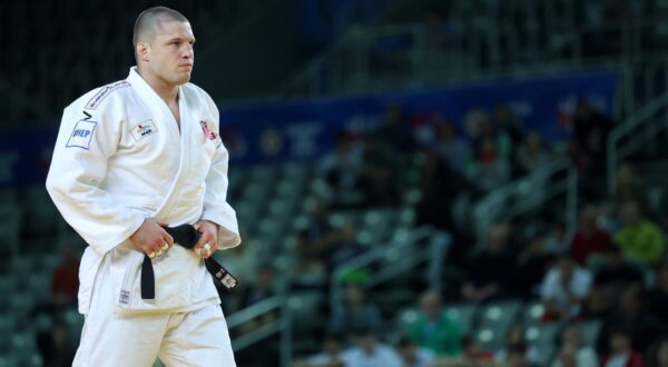 27.04.2024., Arena Zagreb, Zagreb - Europsko seniorsko prvenstvo u judu - kvalifikacije. Kategorija do 100 kila, muski.  Kumric Zlatko, Maksimus Duinovs. PhF