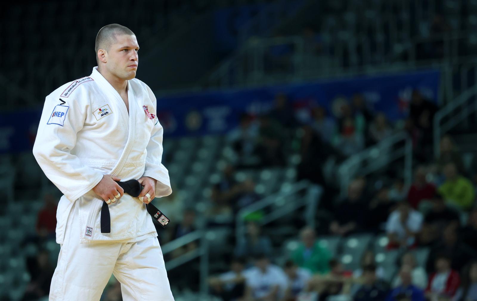 27.04.2024., Arena Zagreb, Zagreb - Europsko seniorsko prvenstvo u judu - kvalifikacije. Kategorija do 100 kila, muski.  Kumric Zlatko, Maksimus Duinovs. PhF