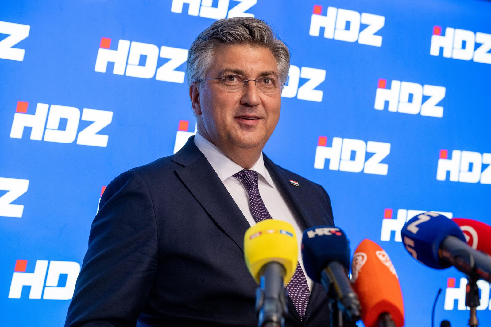 27.08.2024., Zagreb - Premijer Andrej Plenkovic dao je izjavu za medije nakon sjednice sireg Predsjednistva stranke. Photo: Neva Zganec/PIXSELL