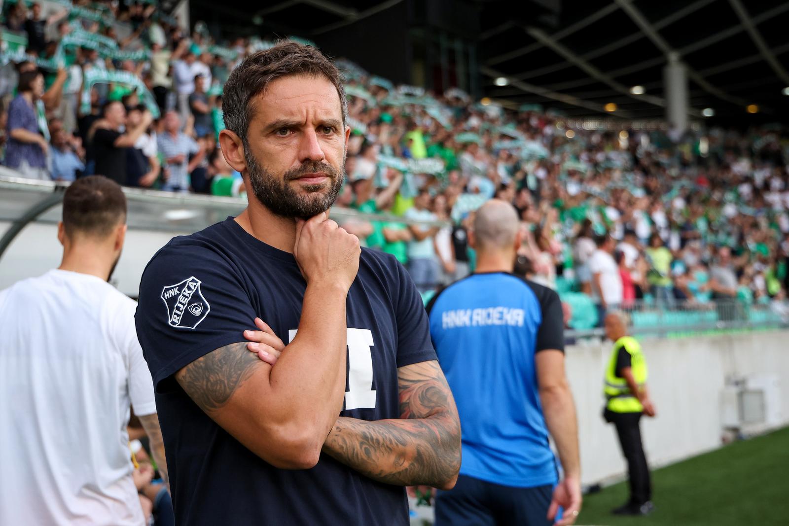 29.08.2024., Ljubljana - Uzvratni susret doigravanja za Konferencijsku ligu, NK Olimpija - HNK Rijeka. Nogometni stadion Stozice. Radomir Djalovic Photo: Matija Habljak/PIXSELL