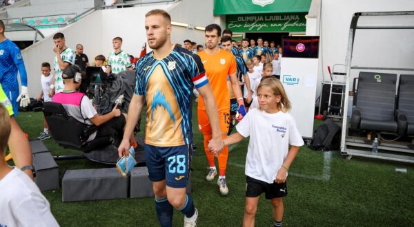 29.08.2024., Ljubljana, nogometni stadion Stozice - Uzvratni susret doigravanja za Konferencijsku ligu, NK Olimpija - HNK Rijeka. Ivan Smolcic Photo: Matija Habljak/PIXSELL