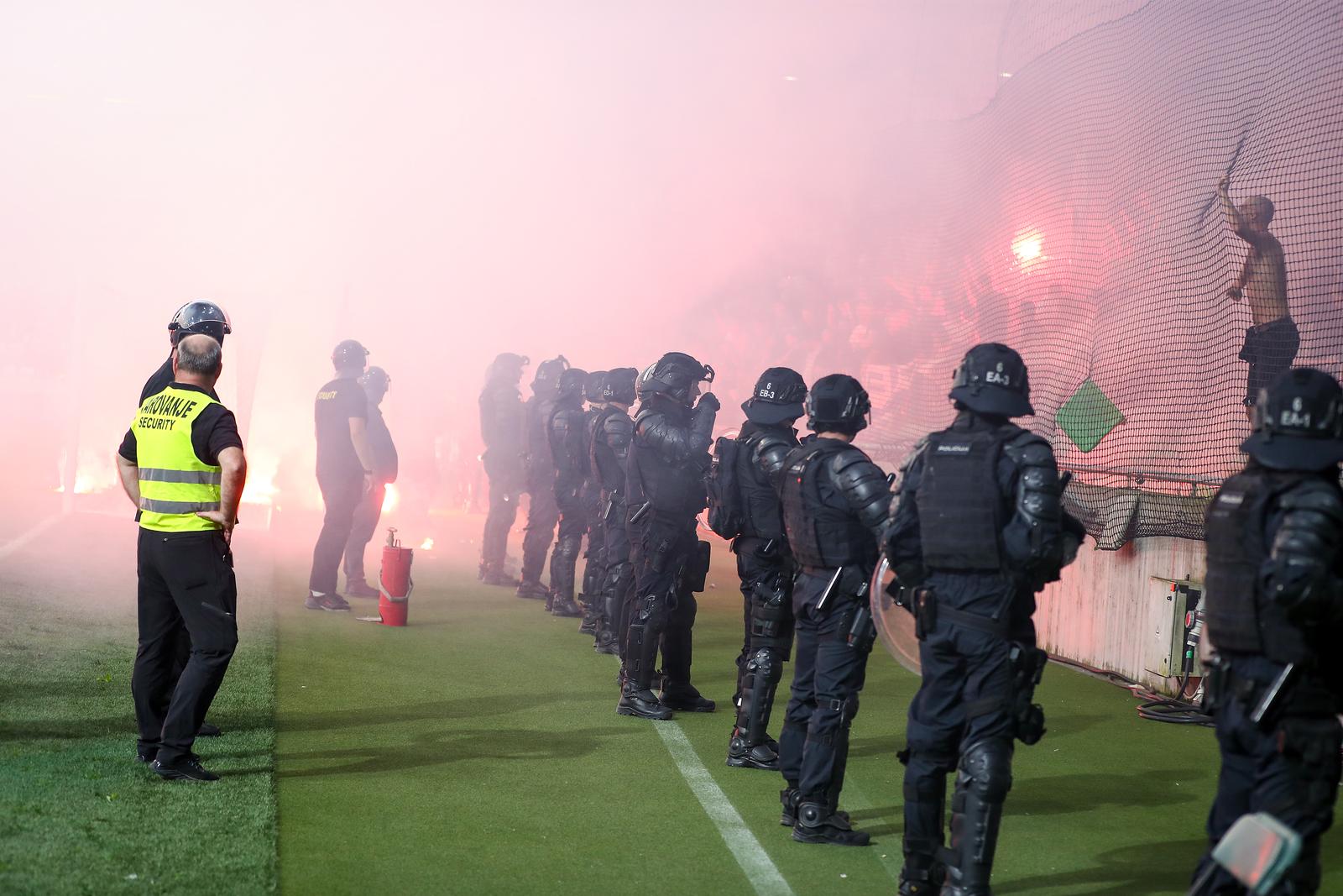 29.08.2024., Ljubljana - Uzvratni susret doigravanja za Konferencijsku ligu, NK Olimpija - HNK Rijeka. Nogometni stadion Stozice. Photo: Matija Habljak/PIXSELL