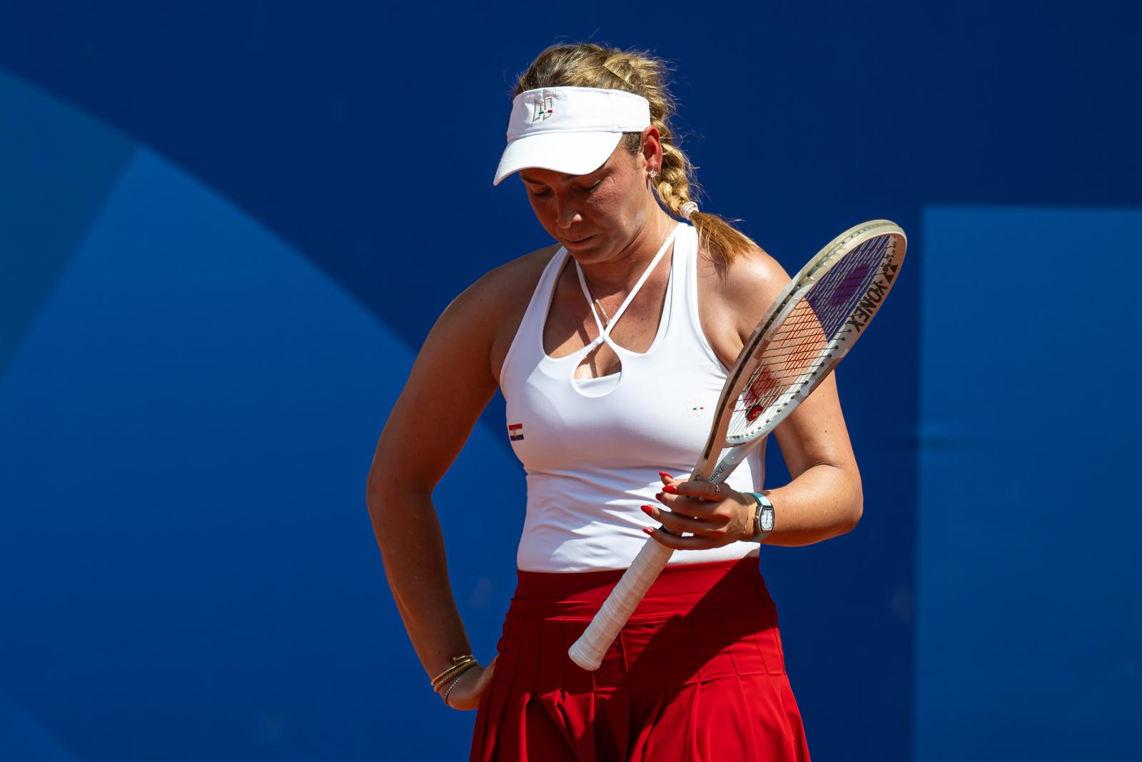 240730 Donna Vekic of Croatia competes in a women’s singles third round tennis match during day 4 of the Paris 2024 Olympic Games on July 30, 2024 in Paris. 
Photo: Vegard Grøtt / BILDBYRÅN / kod VG / VG0638
tennis olympic games olympics os ol olympiska spel olympiske leker paris 2024 paris-os paris-ol bbeng kroatien kroatia Photo: VEGARD GRØTT/Bildbyran/PIXSELL