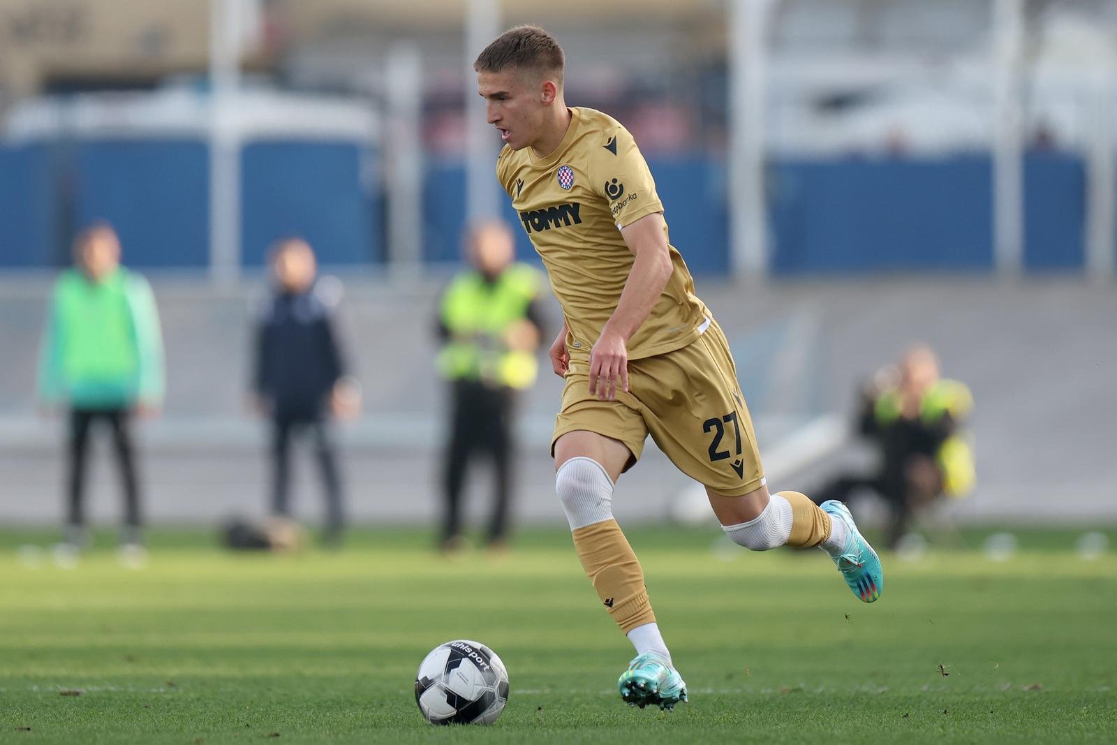 30.10.2022., stadion u Kranjcevicevoj ulici, Zagreb - SuperSport HNL, 15. kolo, NK Lokomotiva - HNK Hajduk. Stipe Biuk. Photo: Igor Kralj/PIXSELL