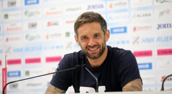 31.08.2024., Rijeka - Konferencija za novinare trenera HNK Rijeka Radomira Djalovica u press centru stadiona na Rujevici. Photo: Goran Kovacic/PIXSELL