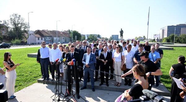 31.08.2024., Zagreb - Ivan Penava i Stipo Mlinaric odrzali konferenciju za medije uoci Izbornog sabora Domovinskog pokreta.  Photo: Neva Zganec/PIXSELL