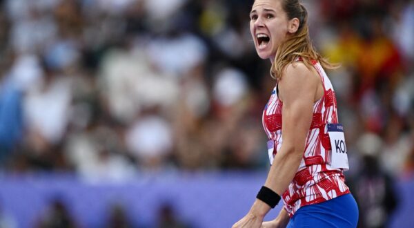 Paris 2024 Olympics - Athletics - Women's Javelin Throw Qualification-Gp B - Stade de France, Saint-Denis, France - August 07, 2024. Sara Kolak of Croatia reacts after her throw REUTERS/Dylan Martinez Photo: Dylan Martinez/REUTERS