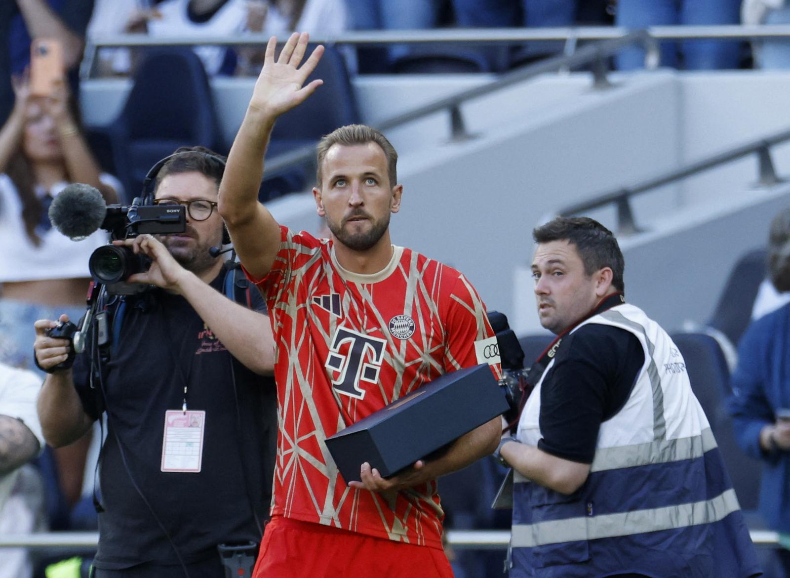 Soccer Football - Pre Season Friendly - Tottenham Hotspur v Bayern Munich - Tottenham Hotspur Stadium, London, Britain - August 10, 2024 Bayern Munich's Harry Kane before the match Action Images via Reuters/John Sibley Photo: John Sibley/REUTERS