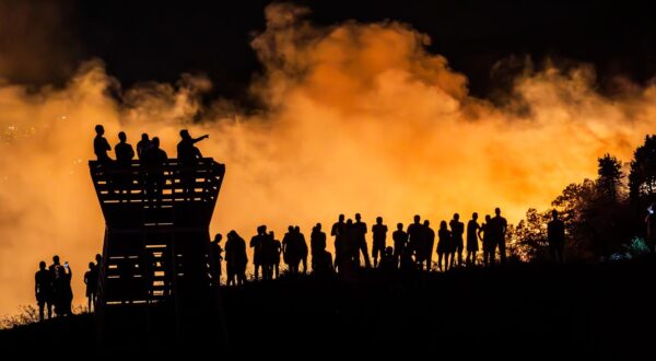 28.08.2024., Sitno Gornje - Pozar se ponovno reaktivirao u vecernjim satima. Photo: Zvonimir Barisin/PIXSELL