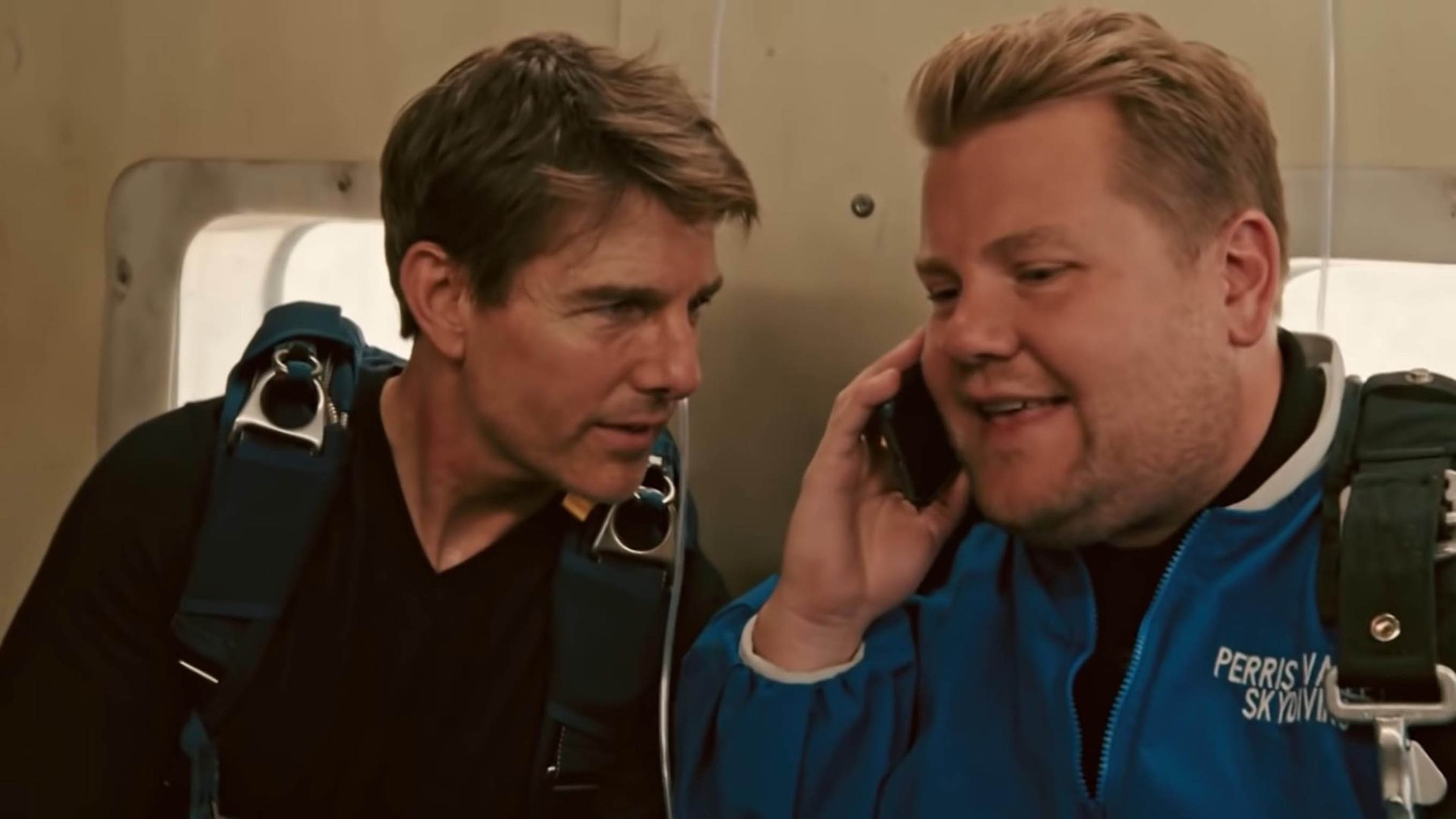 24-5-2022

Tom Cruise forces James Corden to skydive on US TV chat show "The Late Late Show with James Corden"

Pictured:  James Corden, Tom Cruise,Image: 694042326, License: Rights-managed, Restrictions: , Model Release: no, Credit line: CBS / Planet / Profimedia