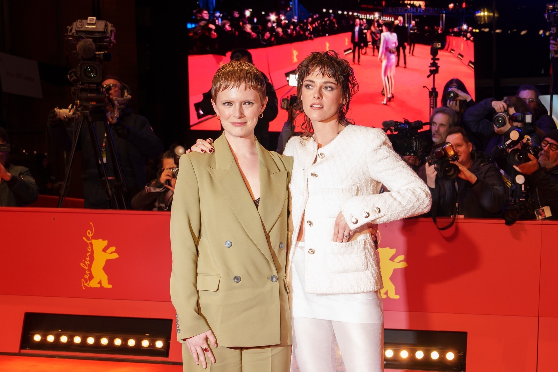 Berlin, GERMANY  -  Kristen Stewart and Rose Glass attening the red carpet during the 74th Berlin Film Festival at the Berlinale Palast.

BACKGRID UK 18 FEBRUARY 2024,Image: 848296302, License: Rights-managed, Restrictions: RIGHTS: WORLDWIDE EXCEPT IN AUSTRIA, GERMANY, SWITZERLAND, Model Release: no, Pictured: Kristen Stewart, Rose Glass, Credit line: Huso / BACKGRID / Backgrid UK / Profimedia