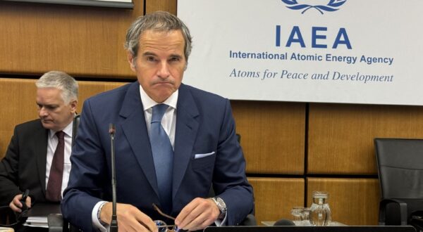 VIENNA, AUSTRIA - JUNE 03: International Atomic Energy Agency (IAEA) Director General Rafael Mariano Grossi speaks during the International Atomic Energy Agency's Board of Governors meeting at the agency's headquarters in Vienna, Austria on June 3, 2024. IAEC met to discuss current issues regarding Iran's nuclear activities and the Zaporizhzhya Nuclear Power Plant in Ukraine. Askin Kiyagan / Anadolu/ABACAPRESS.COM