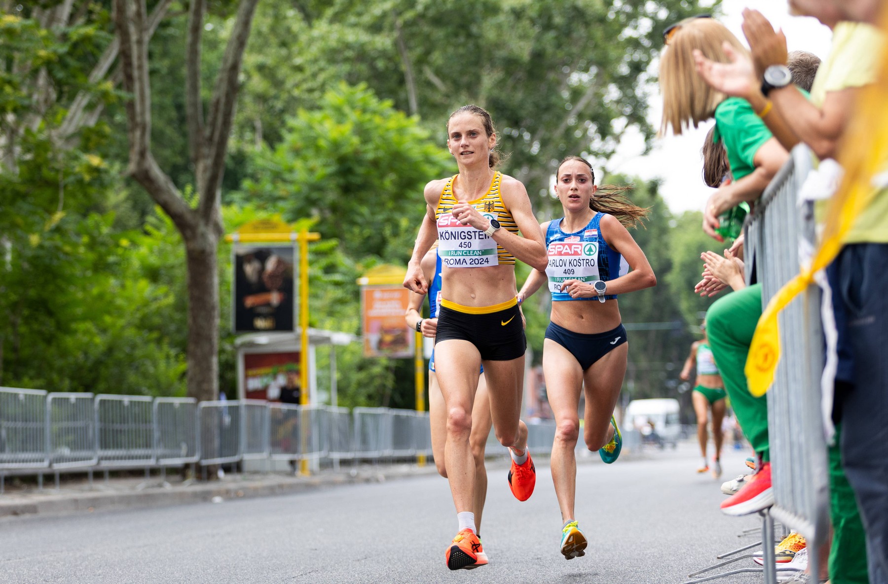 Leichtathletik-Europameisterschaften Rom, 09.06.2024 Unterwegs im Halbmarathon: Fabienne KÖNIGSTEIN GER und Matea PARLOV KOSTRO CRO Roma 2024 European Athletics Championships -Tag 3 - Halbmarathon am 09.06.2024 in Rom Italien. *** European Athletics Championships Rome, 09 06 2024 On the road in the half marathon Fabienne KÖNIGSTEIN GER and Matea PARLOV KOSTRO CRO Roma 2024 European Athletics Championships Day 3 Half Marathon on 09 06 2024 in Rome Italy Copyright: xBEAUTIFULxSPORTS/R.xSchmittx,Image: 880101699, License: Rights-managed, Restrictions: , Model Release: no, Credit line: BEAUTIFUL SPORTS/R. Schmitt / imago sportfotodienst / Profimedia