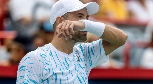 August 8, 2024, Montreal, Quebec, Canada: Portrait of BORNA CORIC from Croatia in second set against Jannik Sinner from Italia in second round of Canadian Open at IGA Stadium in Montreal, Quebec, Canada,Image: 897185052, License: Rights-managed, Restrictions: , Model Release: no, Credit line: Yannick Legare / Zuma Press / Profimedia