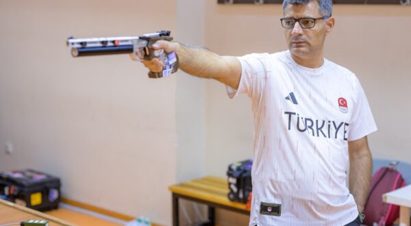 Olympic silver medalist shooter Yusuf Dikec who shoots in the mixed team 10-metre air pistol category in the 2024 Paris Olympic Games and won the silver medal poses for a photograph, in Ankara on August 9, 2024.,Image: 897357080, License: Rights-managed, Restrictions: TO GO WITH AFP STORY BY BURCİN GERCEK, Model Release: no, Credit line: Yasin AKGUL / AFP / Profimedia