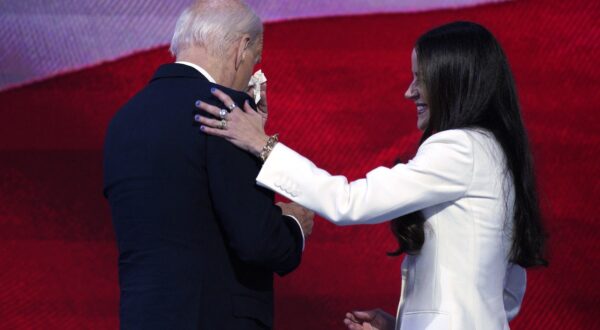 US President Joe Biden with his daughter Ashley Biden during the day one of the Democratic National Convention (DNC) at the United Center in Chicago, Illinois on August 19, 2024. Photo by Yuri Gripas/ABACAPRESS.COM