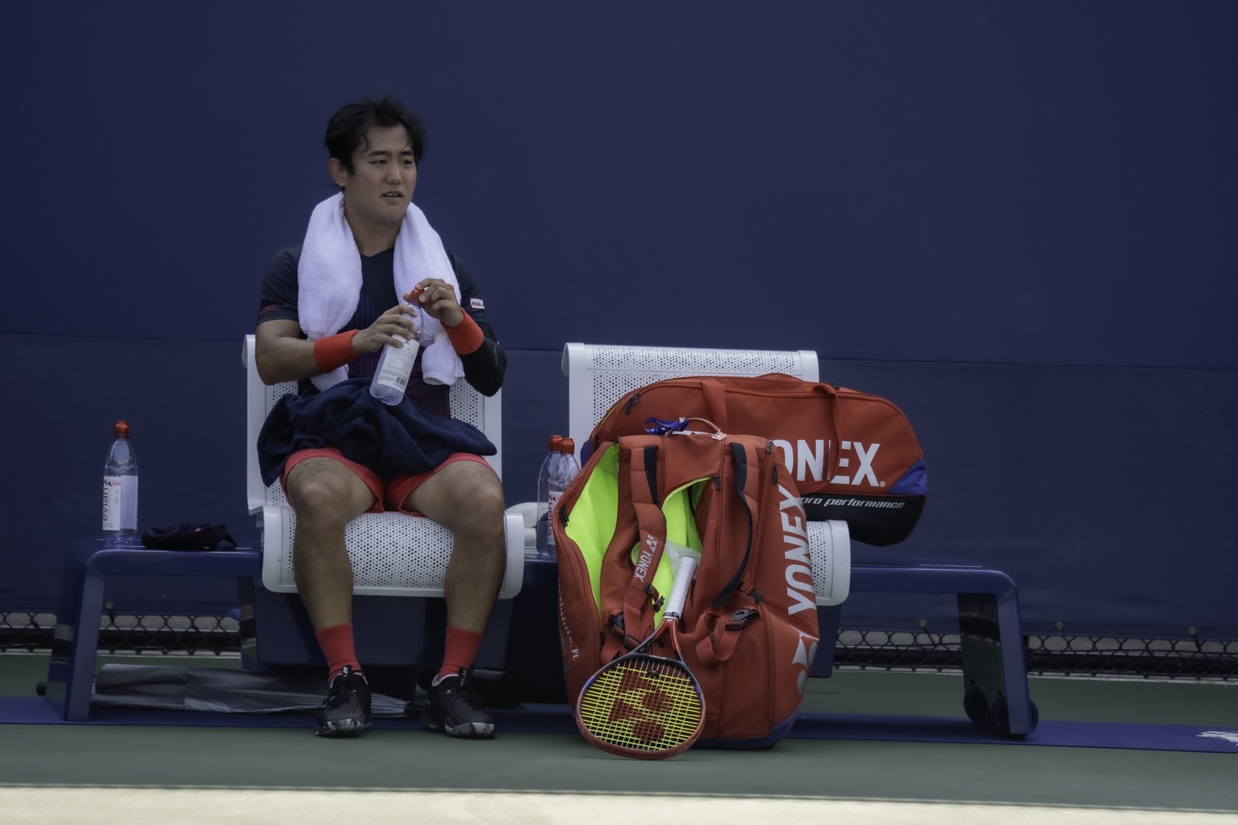 Yoshihito Nishioka (JPN) competes in round 1 of the 2024 US Open Tennis.,Image: 901720378, License: Rights-managed, Restrictions: No third party sales, Model Release: no, Credit line: Paul J Sutton/PCN / AFLO / Profimedia