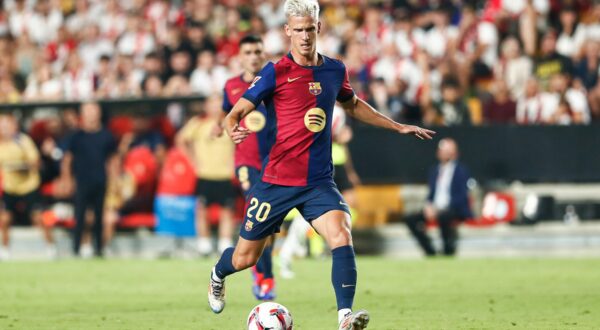 Dani Olmo of FC Barcelona during the Spanish championship La Liga football match between Rayo Vallecano and FC Barcelona on 27 August 2024 at Vallecas stadium in Madrid, Spain - Photo Irina R Hipolito / Spain DPPI / DPPI,Image: 902048302, License: Rights-managed, Restrictions: Hungary Out, Model Release: no, Credit line: Irina R Hipolito / AFP / Profimedia