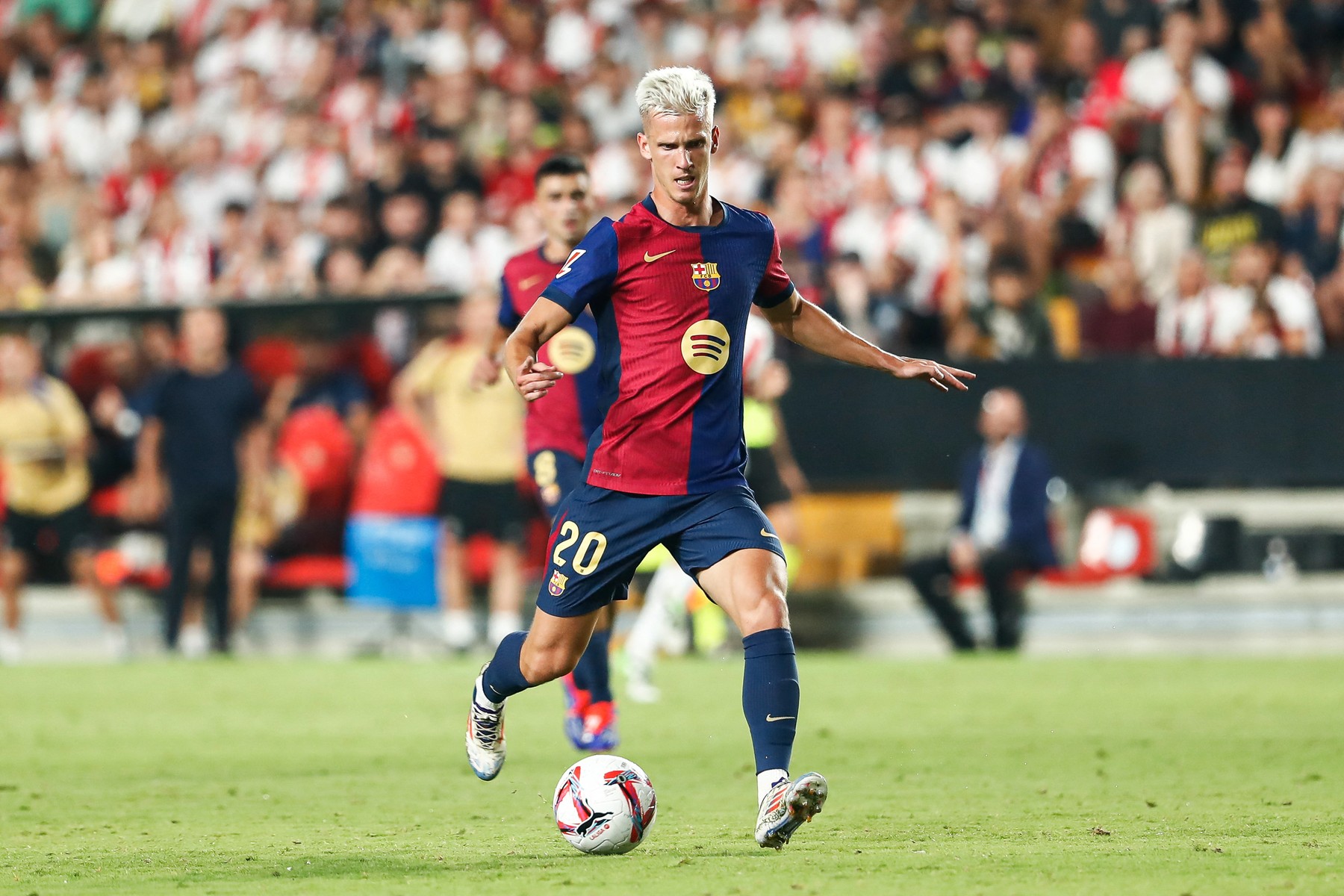 Dani Olmo of FC Barcelona during the Spanish championship La Liga football match between Rayo Vallecano and FC Barcelona on 27 August 2024 at Vallecas stadium in Madrid, Spain - Photo Irina R Hipolito / Spain DPPI / DPPI,Image: 902048302, License: Rights-managed, Restrictions: Hungary Out, Model Release: no, Credit line: Irina R Hipolito / AFP / Profimedia