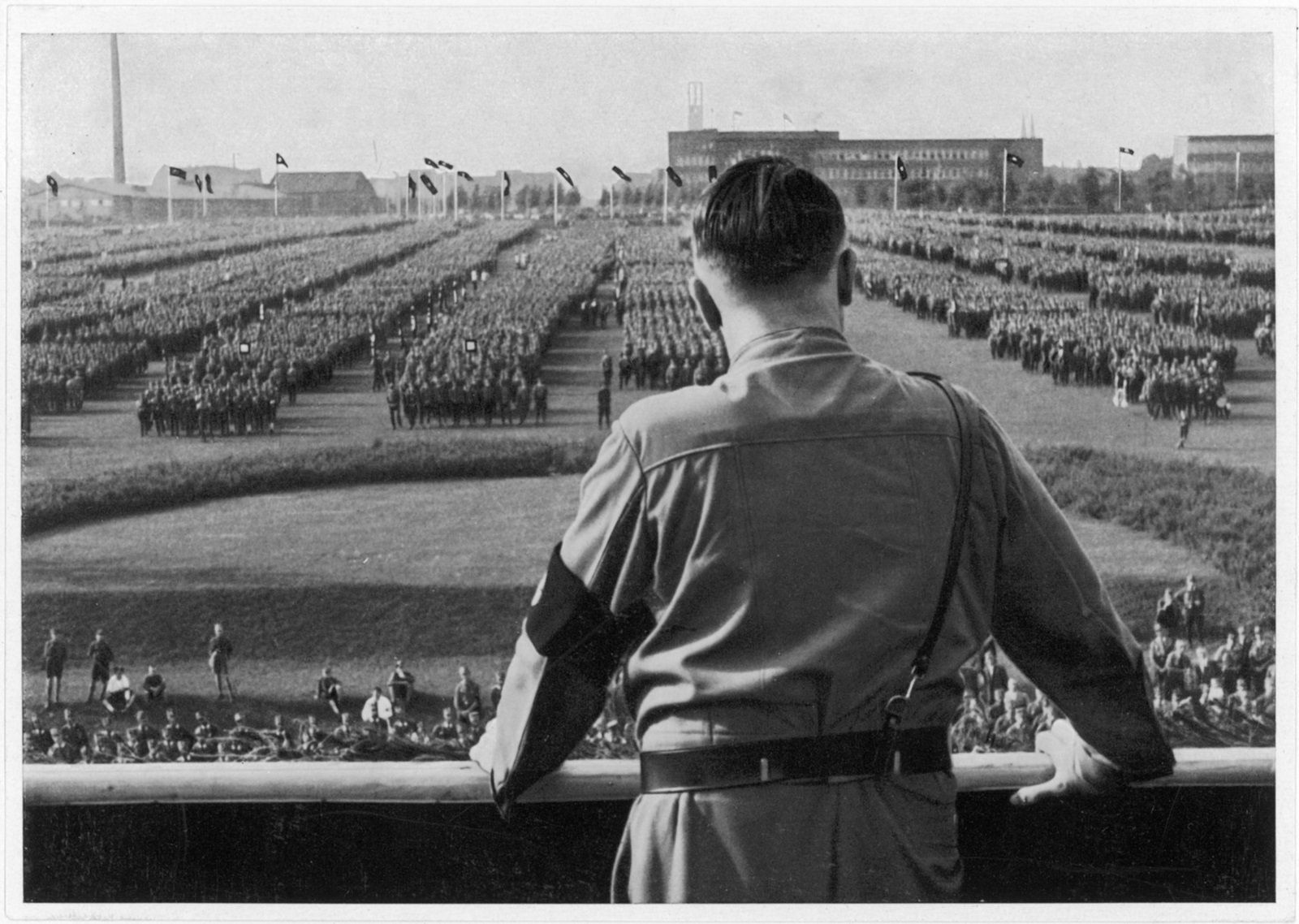 ADOLF HITLER  At a rally in Dortmund,  in 1933: looking out  at his troops     Date: 1889 - 1945     Source: Unattributed photograph in Deutschland Erwacht, page 114,Image: 21097263, License: Rights-managed, Restrictions: , Model Release: no, Credit line: - / Mary Evans Picture Library / Profimedia