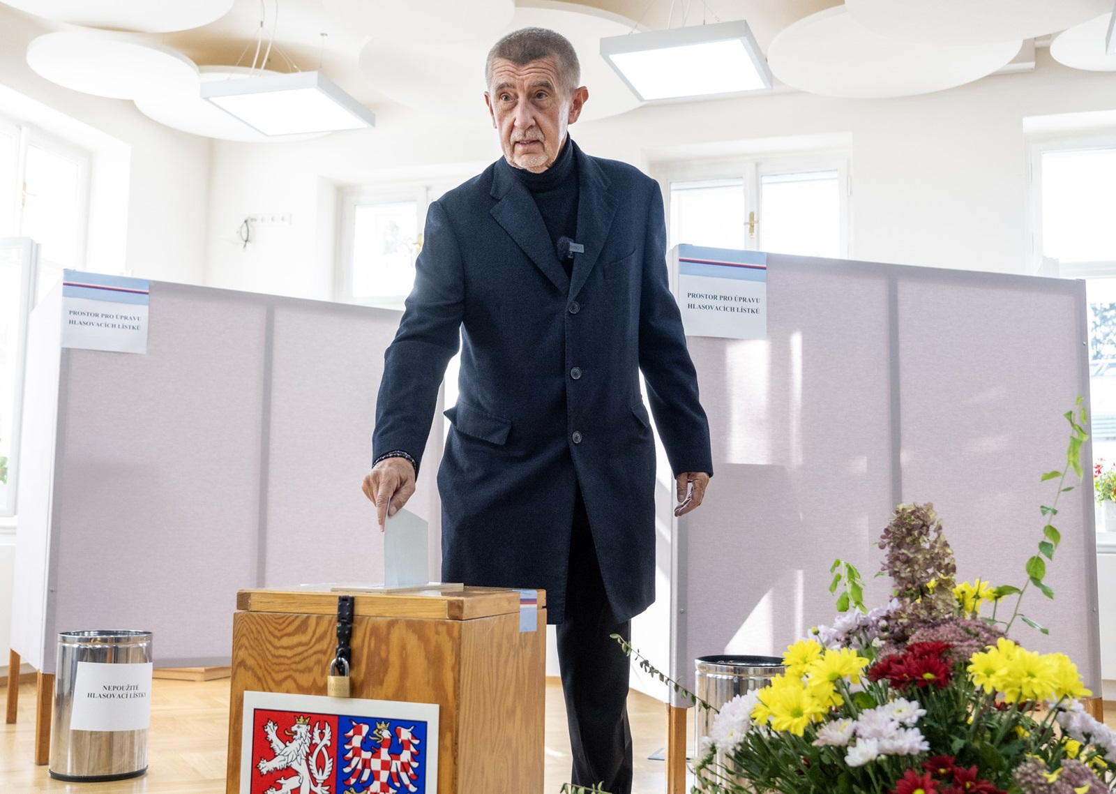 Předseda hnutí ANO Andrej Babiš odevzdal hlas v druhém kole senátních voleb, 28. září 2024, Průhonice.,Image: 913088455, License: Rights-managed, Restrictions: , Model Release: no, Credit line: Říhová Michaela / ČTK / Profimedia