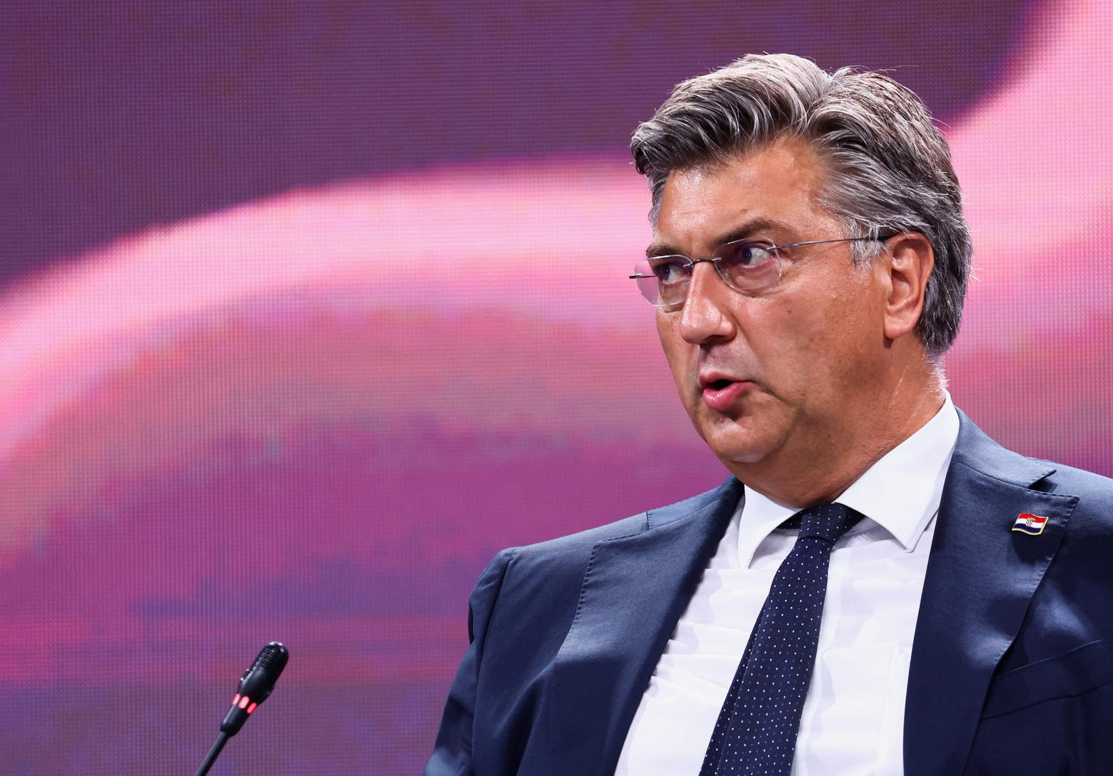 Croatia's Prime Minister Andrej Plenkovic takes part in a leaders' panel during the 2024 edition of the Bled Strategic Forum in Slovenia, September 2, 2024. REUTERS/Borut Zivulovic Photo: Borut Zivulovic/REUTERS