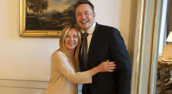 June 16, 2023, ROMA: La presidente del Consiglio, Giorgia Meloni, incontra a Palazzo Chigi Elon Musk, fondatore di Tesla e SpaceX, Roma, 15 giugno 2023./// Italian Prime Minister Giorgia Meloni meets with Elon MUsk, founder of Tesla and SpaceX, at Chigi Palace in Rome, Italy, 15 June 2023..ANSA/ UFFICIO STAMPA PALAZZO CHIGI/ FILIPPO ATTILI.,Image: 783572590, License: Rights-managed, Restrictions: * Italy Rights Out *, Model Release: no, Credit line: Us Palazzo Chigi/ Filippo Attili / Zuma Press / Profimedia