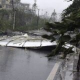 epa11590854 A handout photo made available by Vietnam News Agency shows debris on a street as typhoon Yagi makes landfall, in Quang Ninh province, Vietnam, 07 September 2024. Typhoon Yagi, Asia's most powerful storm so far this year, made landfall in northern Vietnam on 07 September with wind speeds up to 149 kilometers per hour, according to the National Centre for Hydro-Meteorological Forecasting.  EPA/VIETNAM NEWS AGENCY/HANDOUT VIETNAM OUTHANDOUT EDITORIAL USE ONLY/NO SALES