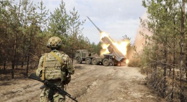 epa11597071 A handout still image taken from handout video provided by the Russian Defence ministry press-service shows the crew of the 'Uragan' multiple launch rocket system  prepares for launch at an undisclosed location in Russia, 10 September 2024.  EPA/RUSSIAN DEFENCE MINISTRY PRESS-SERVICE HANDOUT    HANDOUT EDITORIAL USE ONLY/NO SALES