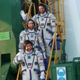 epa11598591 The International Space Station (ISS) crew members NASA astronaut Don Pettit, Roscosmos cosmonauts Alexey Ovchinin and Ivan Vagner board the Soyuz MS-26 spacecraft for the launch at the Baikonur cosmodrome, Kazakhstan, 11 September 2024. Crew members Roscosmos cosmonauts Alexey Ovchinin, Ivan Vagner and NASA astronaut Don Pettit are scheduled to launch on the Soyuz MS-26 to the International Space Station (ISS) on 11 September 2024.  EPA/PAVEL MIKHEYEV / POOL