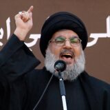 epa11629823 (FILE) - Hezbollah Secretary General Sayyed Hassan Nasrallah speaks to supporters during Ashura day in southern Beirut, Lebanon, 14 November 2013 (reissued 27 September 2024). The Israeli army (Tsahal) said on 28 September 2024 on X (formerly Twitter) that Hezbollah leader Hassan Nasrallah was killed in an overnight strike on Beirut, but there was no confirmation from the Lebanese armed group.  EPA/NABIL MOUNZER