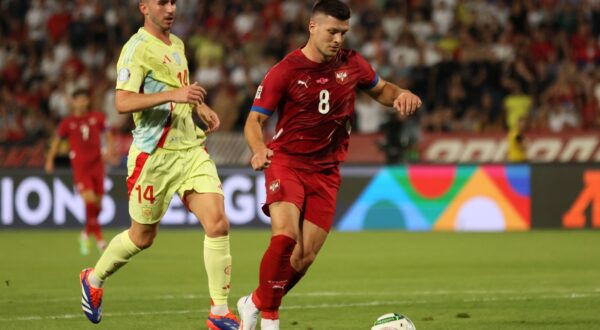 SERBIA vs SPAIN LUKA JOVIC football player of the Serbian national team, Nationalteam at the UEFA Nations League match against Spain at the Rajko Mitic Stadium, Belgrade 05.09.2024. Football, National team, Serbia, Spain, UEFA Nations League Beograd Rajko Mitic stadium Serbia Copyright: xMarkoxMetlas/xMNxPressx,Image: 905103982, License: Rights-managed, Restrictions: , Model Release: no, Credit line: Marko Metlas / imago sportfotodienst / Profimedia