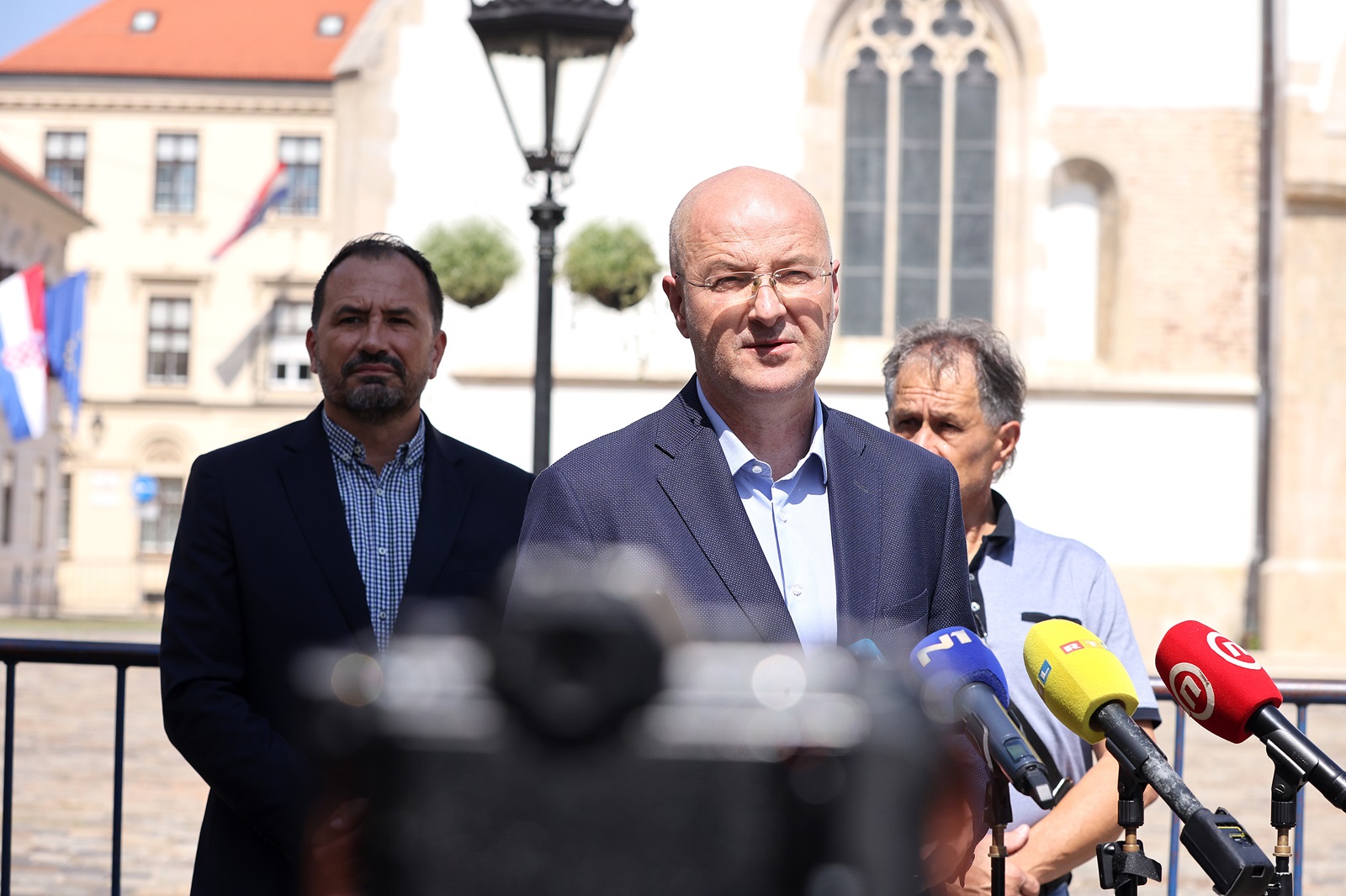 Zagreb, 30.08.2024. - Mario Radić, kandidat za predsjednika Domovinskog pokreta održao je konferenciju za medije na temu izborni sabor Domovinskog pokreta. Na fotografiji Mario Radić.
foto HINA/ ml